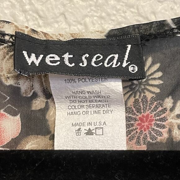 Vintage Wet Seal Sheer Peplum Peasant Blouse - Picture 3 of 6